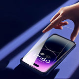 Baseus Full Screen Tempered Glass til iPhone 14 Pro Max med Anti Blue Light Filter og 0.3mm Speaker Cover + Montering Frame