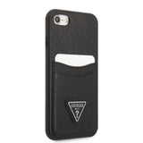 Guess GUHCI8PSATPK iPhone 7/8 SE 2020 / SE 2022 hardcase black/black hardcase Saffiano Triangle Logo Cardslot