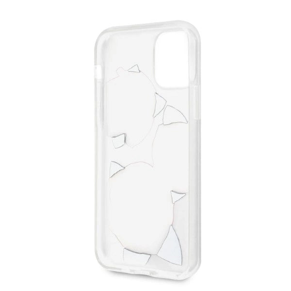 Guess GUHCN58ROSTRT iPhone 11 Pro transparent hardcase Flower Desire Pink & White Rose