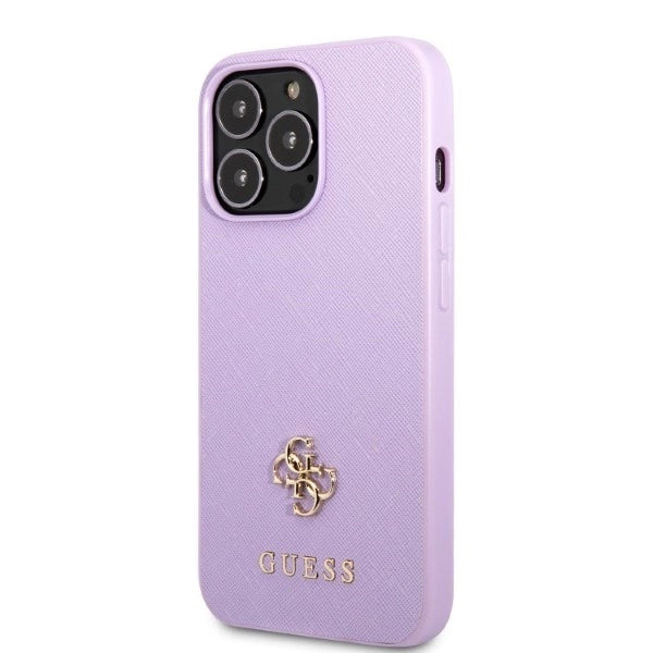 Guess GUHCP13LPS4MU iPhone 13 Pro / 13 6.1" purple/purple hardcase Saffiano 4G Small Metal Logo