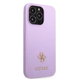 Guess GUHCP13LPS4MU iPhone 13 Pro / 13 6.1" purple/purple hardcase Saffiano 4G Small Metal Logo