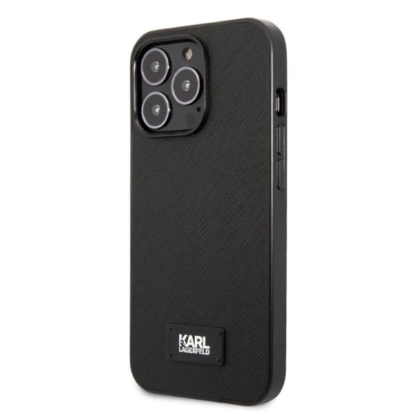 Karl Lagerfeld KLHCP13LSFMP2K iPhone 13 Pro / 13 6.1" hardcase black/black Saffiano Plaque