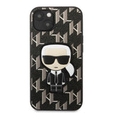 Karl Lagerfeld KLHCP13SPMNIKBK iPhone 13 mini 5.4" hardcase black/black Monogram Ikonik Patch