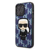 Karl Lagerfeld KLHCP13XPMNIKBL iPhone 13 Pro Max 6.7" hardcase blue/blue Monogram Ikonik Patch