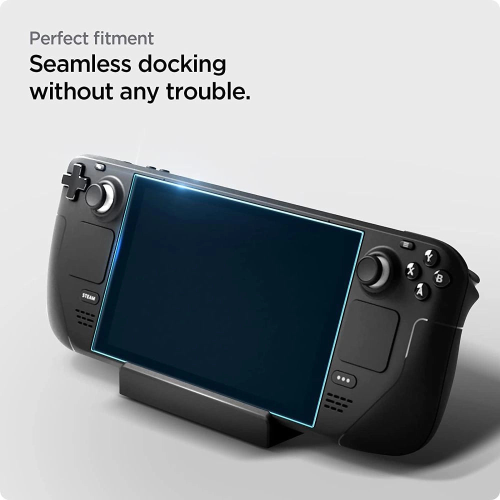 Spigen Glas.tR EZ Fit hærdet glas til SteamDeck