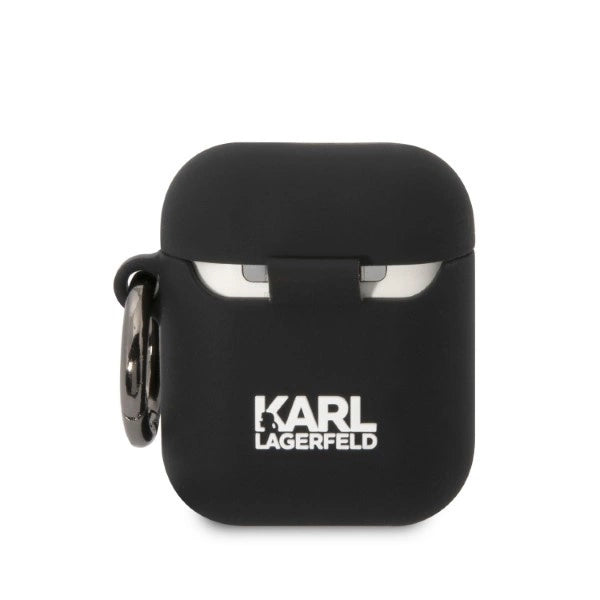 Karl Lagerfeld KLA2RUNCHK AirPods 1/2 cover sort/sort Silicone Choupette Head 3D