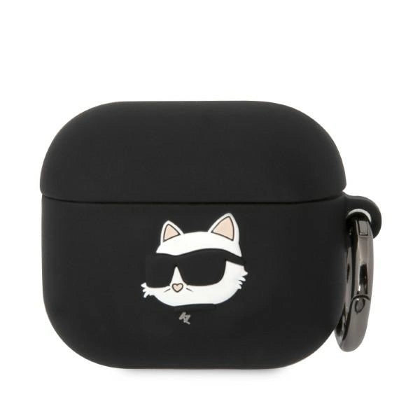 Karl Lagerfeld KLA3RUNCHK AirPods 3 cover sort/sort Silicone Choupette Head 3D