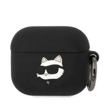 Karl Lagerfeld KLA3RUNCHK AirPods 3 cover sort/sort Silicone Choupette Head 3D