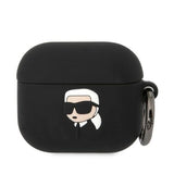 Karl Lagerfeld Silicone Karl Head 3D Case for AirPods 3 - Black
