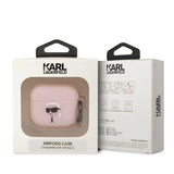 Karl Lagerfeld KLA3RUNIKP AirPods 3 cover lyserød/rosa Silicone Karl Head 3D