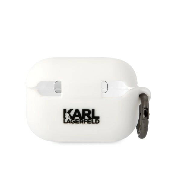 Karl Lagerfeld KLAP2RUNIKH AirPods Pro 2 cover hvid/hvid Silikon Karl Head 3D