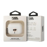 Karl Lagerfeld KLAP2RUNIKH AirPods Pro 2 cover hvid/hvid Silikon Karl Head 3D