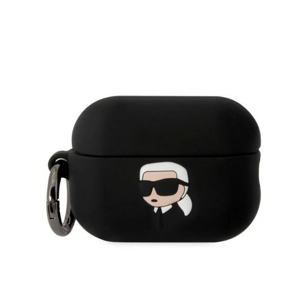 Karl Lagerfeld KLAP2RUNIKK AirPods Pro 2 cover sort/sort Silikon Karl Head 3D