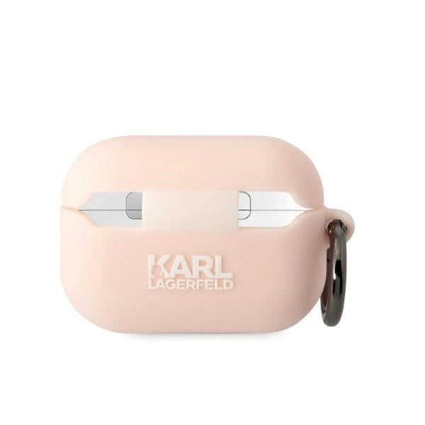 Karl Lagerfeld KLAP2RUNIKP AirPods Pro 2 cover lyserød/rosa Silikon Karl Head 3D