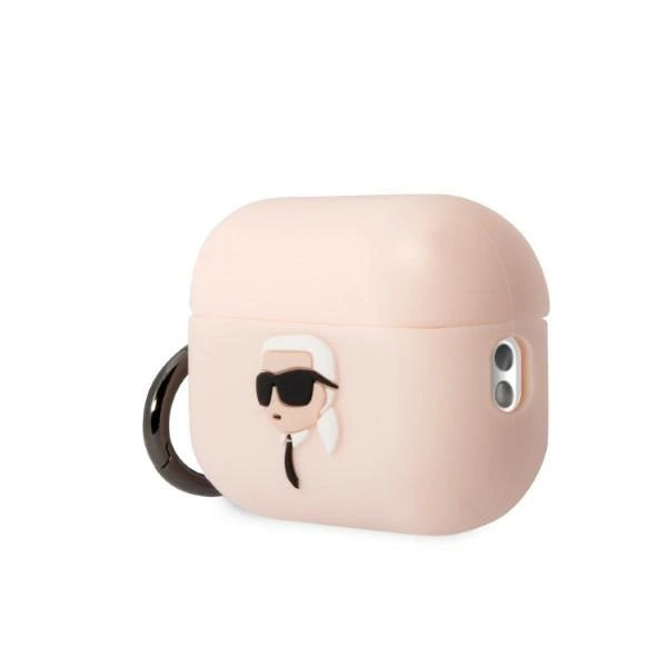 Karl Lagerfeld KLAP2RUNIKP AirPods Pro 2 cover lyserød/rosa Silikon Karl Head 3D