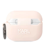 Karl Lagerfeld KLAPRUNCHP AirPods Pro cover lyserød/rosa Silicone Choupette Head 3D