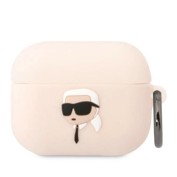 Karl Lagerfeld KLAPRUNIKP AirPods Pro cover lyserød/rosa Silicone Karl Head 3D
