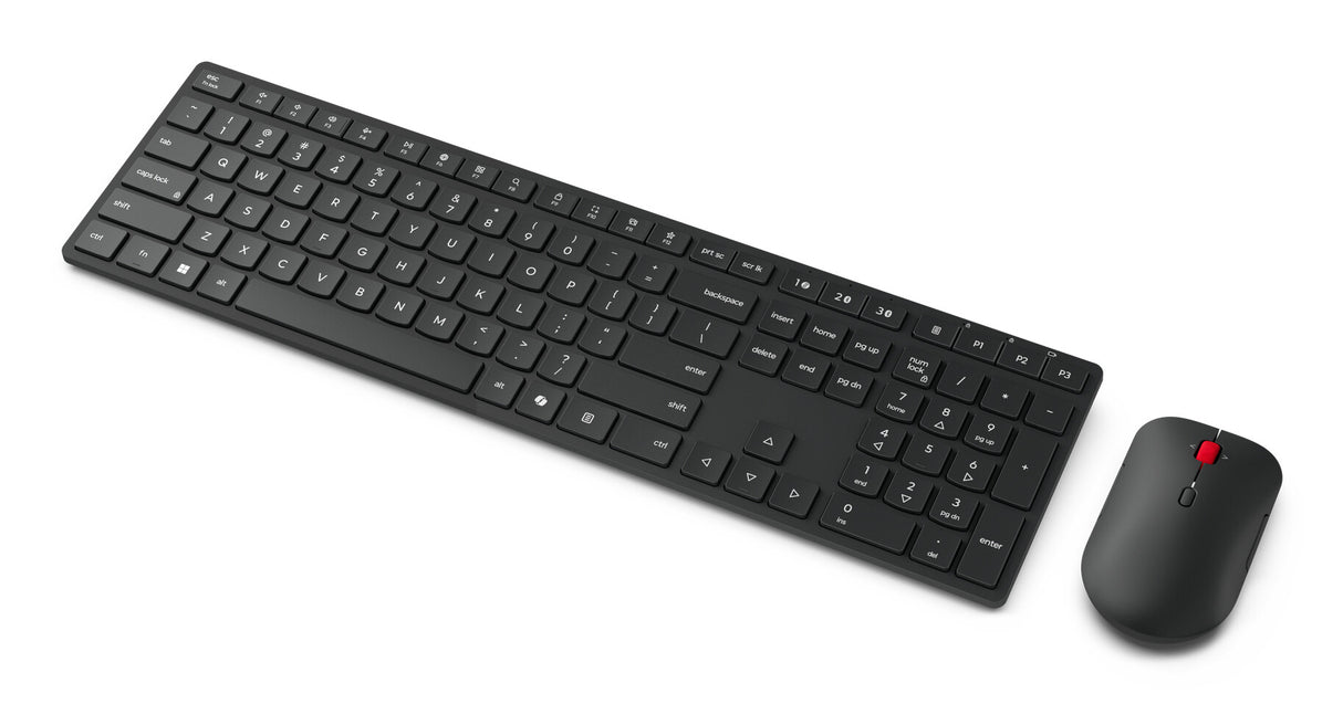 Lenovo 4X31S04848 tastatur Mus inkluderet Kontor RF trådløs + Bluetooth US engelsk Sort