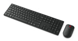 Lenovo 4X31S04848 tastatur Mus inkluderet Kontor RF trådløs + Bluetooth US engelsk Sort