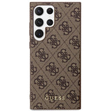 Guess GUHCS23LG4GFBR S23 Ultra S918 brown/brown hard case 4G Metal Gold Logo