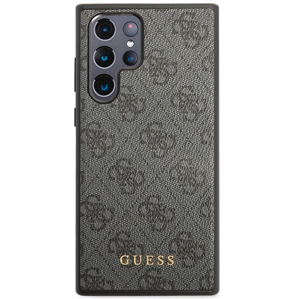 Guess GUHCS23LG4GFGR S23 Ultra S918 grey/grey hardcase 4G Metal Gold Logo