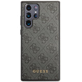 Guess GUHCS23LG4GFGR S23 Ultra S918 grey/grey hardcase 4G Metal Gold Logo