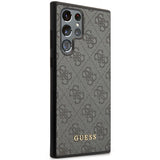 Guess GUHCS23LG4GFGR S23 Ultra S918 grey/grey hardcase 4G Metal Gold Logo