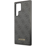 Guess GUHCS23LG4GFGR S23 Ultra S918 grey/grey hardcase 4G Metal Gold Logo