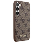 Guess GUHCS23SG4GFBR S23 S911 brown/brown hard case 4G Metal Gold Logo