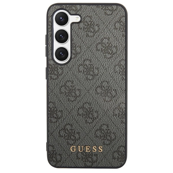 Guess GUHCS23SG4GFGR S23 S911 grey/grey hardcase 4G Metal Gold Logo