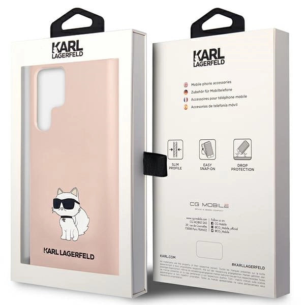 Karl Lagerfeld KLHCS23LSNCHBCP S23 Ultra S918 hardcase pink/pink Silicone Choupette