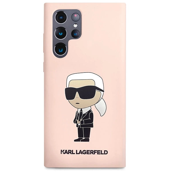 Karl Lagerfeld KLHCS23LSNIKBCP Sam S23 S918 Ultra hardcase pink/pink Silicone Ikonik