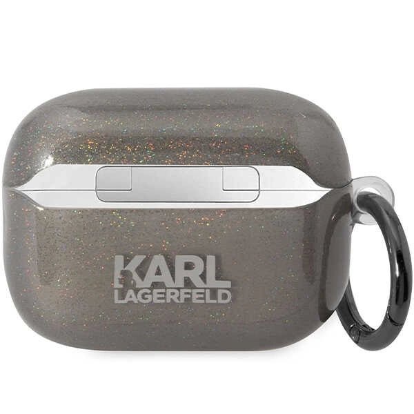 Karl Lagerfeld KLAP2HNKCTGK Airpods Pro 2 cover sort/sort Gliter Karl&Choupette