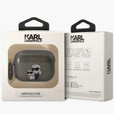 Karl Lagerfeld KLAP2HNKCTGK Airpods Pro 2 cover sort/sort Gliter Karl&Choupette