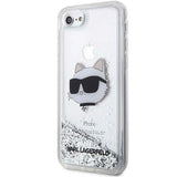 Karl Lagerfeld KLHCI8LNHCCS iPhone 7/8/ SE 2020/2022 silver/silver hardcase Glitter Choupette Head