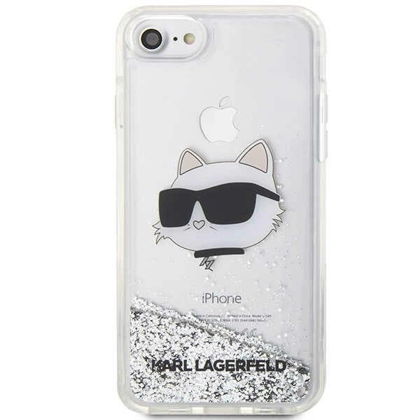 Karl Lagerfeld KLHCI8LNHCCS iPhone 7/8/ SE 2020/2022 silver/silver hardcase Glitter Choupette Head