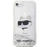 Karl Lagerfeld KLHCI8LNHCCS iPhone 7/8/ SE 2020/2022 silver/silver hardcase Glitter Choupette Head