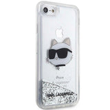 Karl Lagerfeld KLHCI8LNHCCS iPhone 7/8/ SE 2020/2022 silver/silver hardcase Glitter Choupette Head