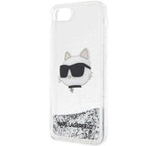 Karl Lagerfeld KLHCI8LNHCCS iPhone 7/8/ SE 2020/2022 silver/silver hardcase Glitter Choupette Head