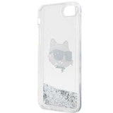 Karl Lagerfeld KLHCI8LNHCCS iPhone 7/8/ SE 2020/2022 silver/silver hardcase Glitter Choupette Head