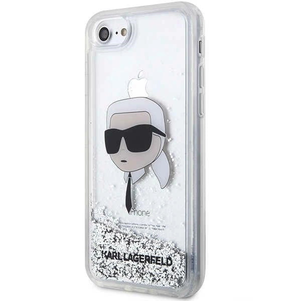 Karl Lagerfeld KLHCI8LNKHCH iPhone 7/8/ SE 2020/2022 silver/silver hardcase Glitter Karl Head