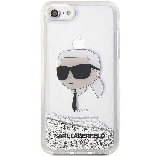 Karl Lagerfeld KLHCI8LNKHCH iPhone 7/8/ SE 2020/2022 silver/silver hardcase Glitter Karl Head