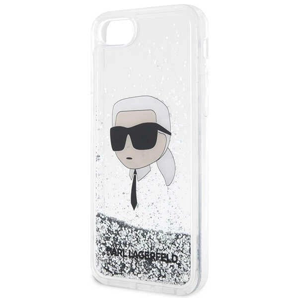 Karl Lagerfeld KLHCI8LNKHCH iPhone 7/8/ SE 2020/2022 silver/silver hardcase Glitter Karl Head