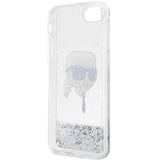 Karl Lagerfeld KLHCI8LNKHCH iPhone 7/8/ SE 2020/2022 silver/silver hardcase Glitter Karl Head