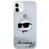 Karl Lagerfeld KLHCN61LNCHCS iPhone 11/ XR silver/silver hardcase Glitter Choupette Head
