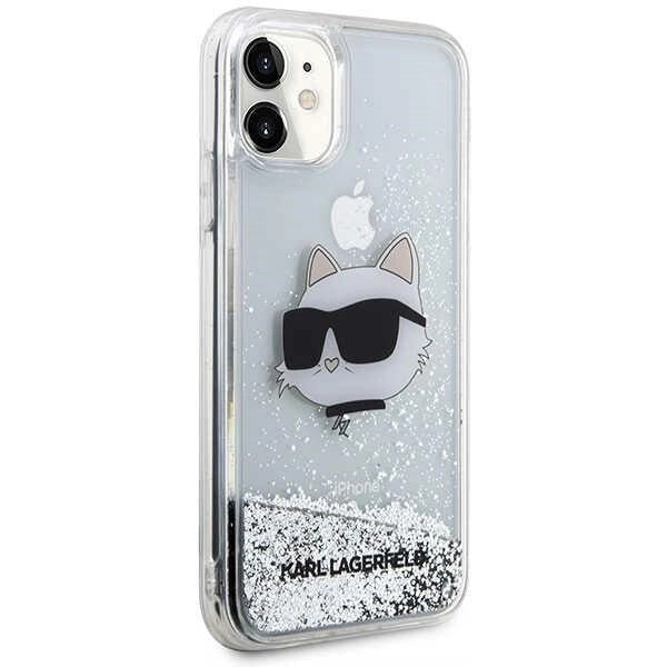 Karl Lagerfeld KLHCN61LNCHCS iPhone 11/ XR silver/silver hardcase Glitter Choupette Head