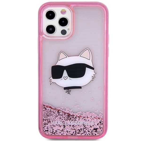 Karl Lagerfeld KLHCP12MLNCHCP iPhone 12/ 12 Pro 6.1" pink/pink hardcase Glitter Choupette Head
