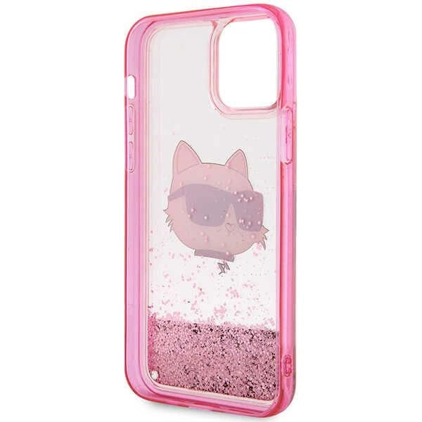 Karl Lagerfeld KLHCP12MLNCHCP iPhone 12/ 12 Pro 6.1" pink/pink hardcase Glitter Choupette Head