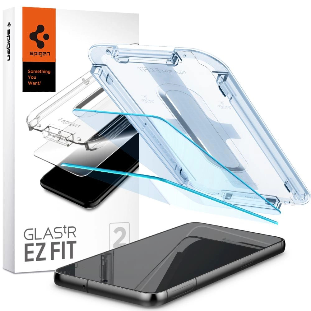 Spigen Glas.tR EZ Fit tempereret glas til Samsung Galaxy S23 - 2 stk.