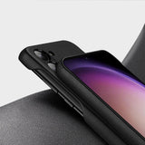 Dux Ducis Grit case for Samsung Galaxy S23+ elegant case made of artificial leather black